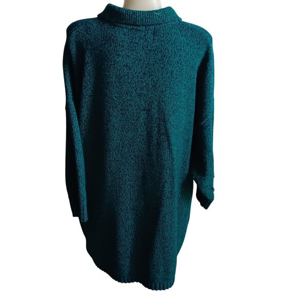 Vintage Women's Sweater Venezia Sportswear Pullover Green Knit OSFA One Size 90s - Picture 2 of 7